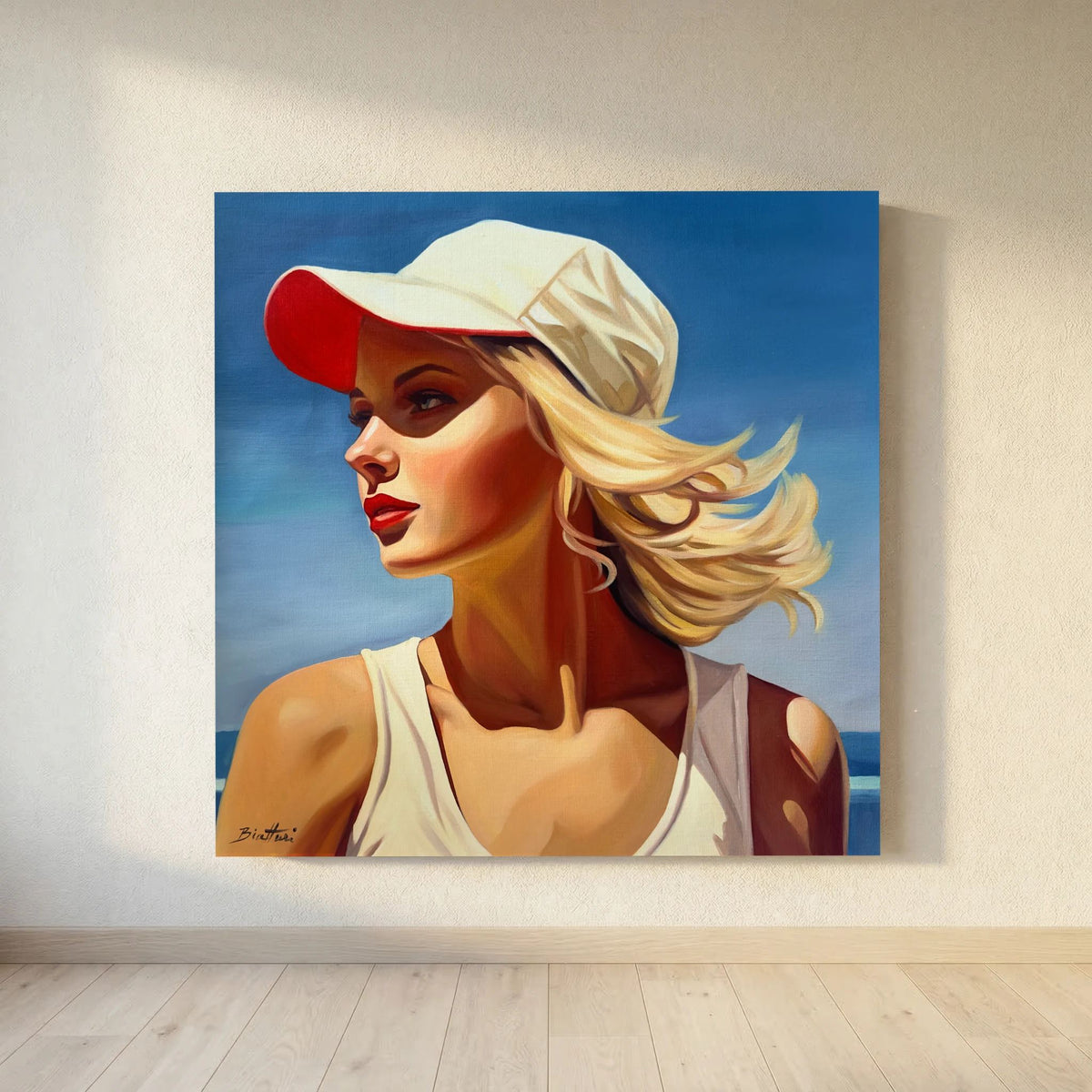Fille a la plage 3 Canvas