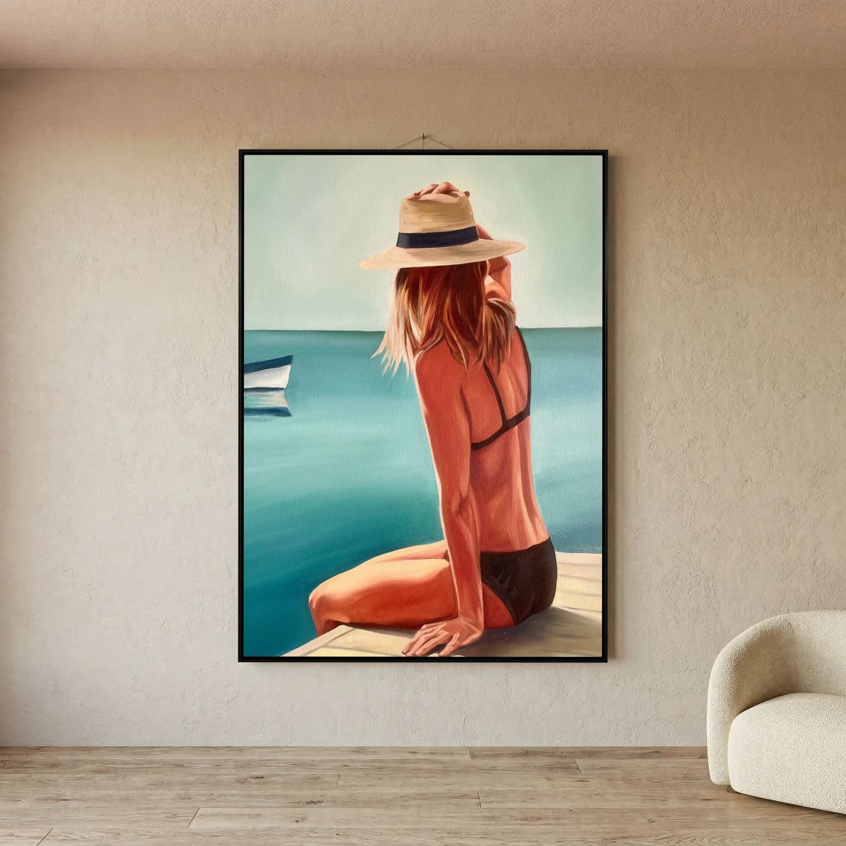 Fille au Chapeau Canvas
