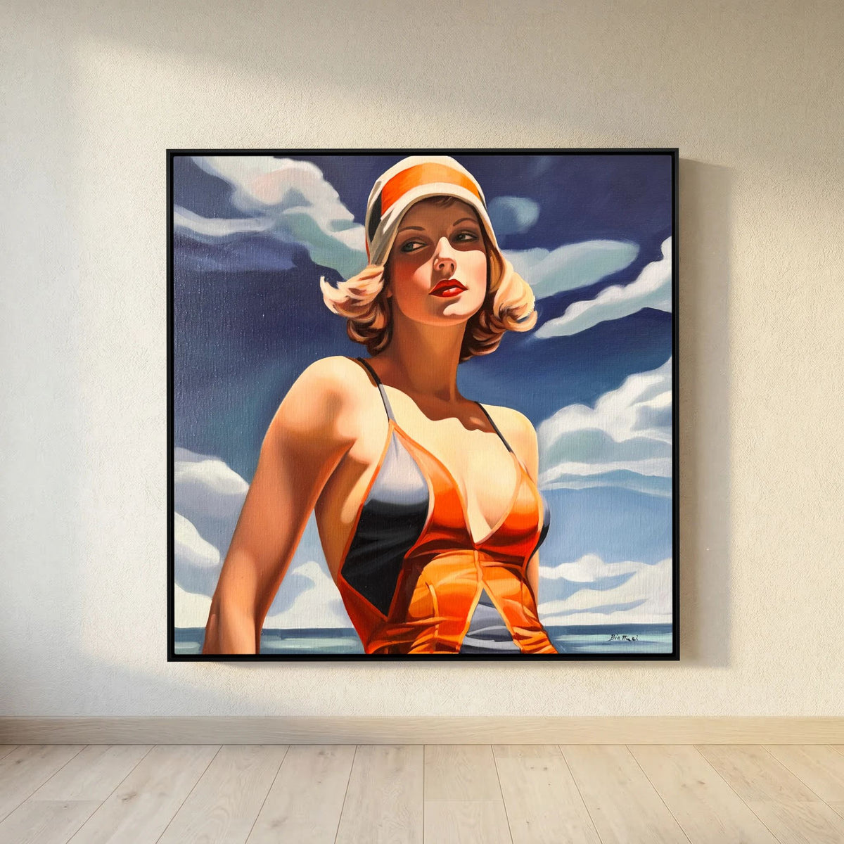 Baigneuse au Bonnet Rouge Canvas