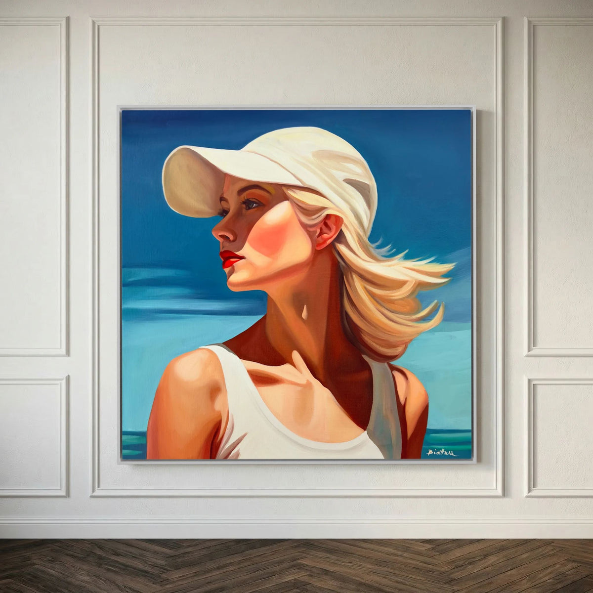 Belle Fille à la Plage Canvas