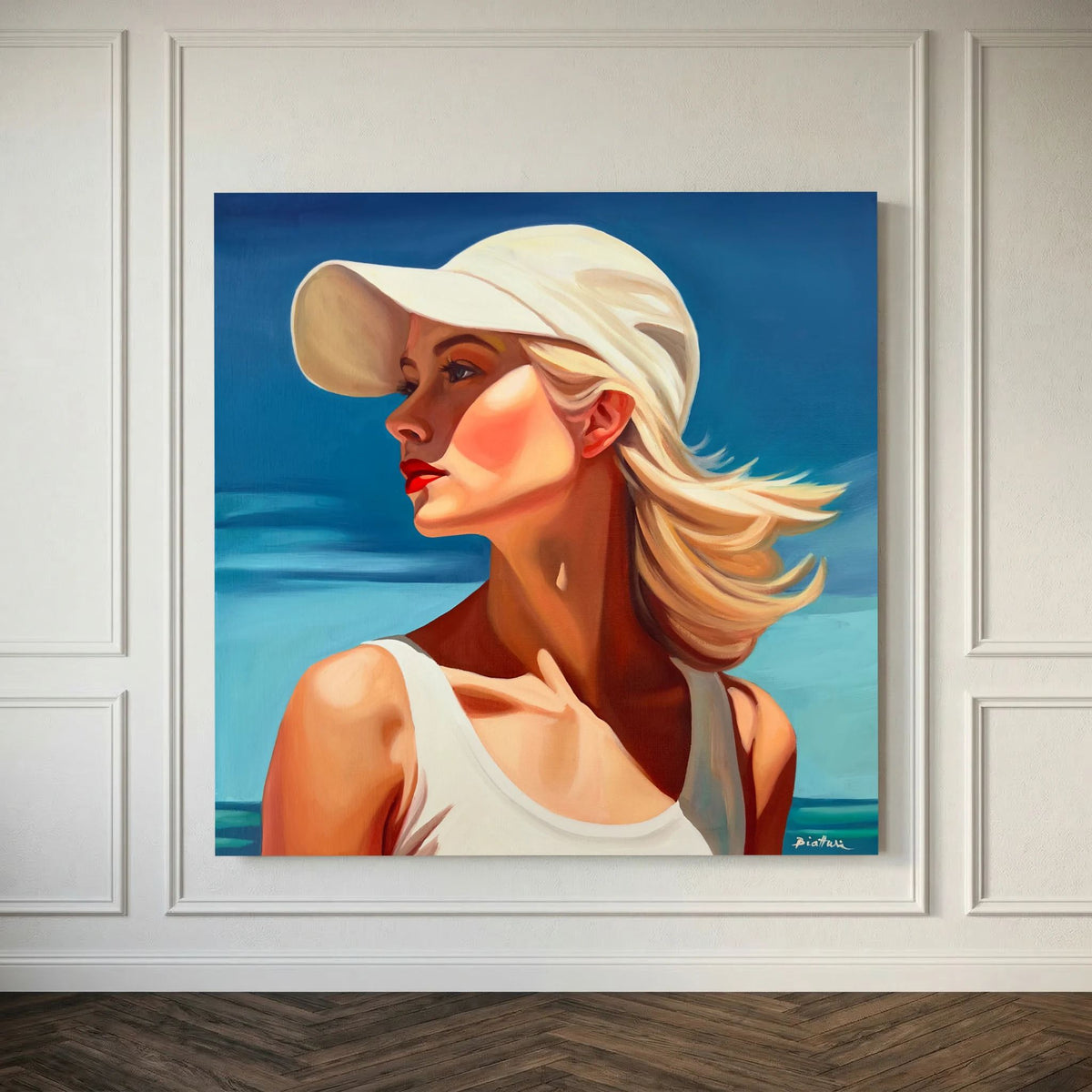 Belle Fille à la Plage Canvas