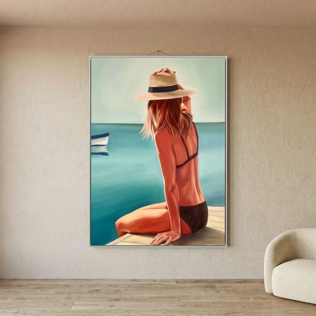 Fille au Chapeau Canvas
