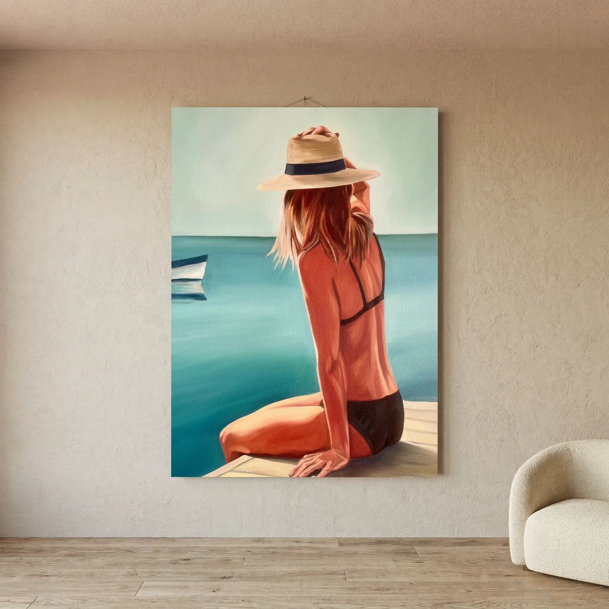 Fille au Chapeau Canvas