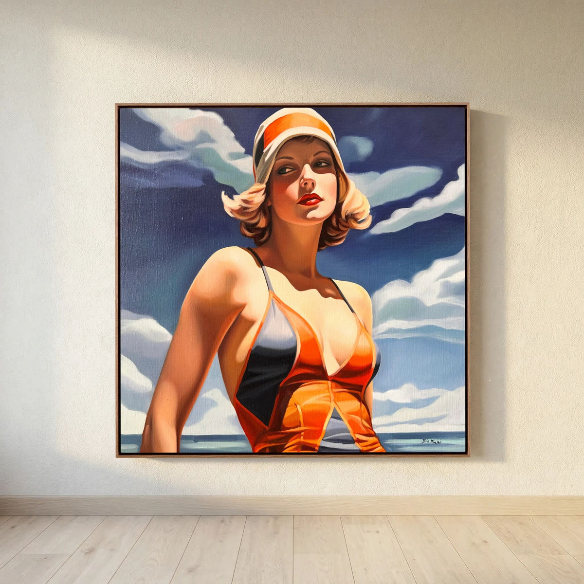 Baigneuse au Bonnet Rouge Canvas