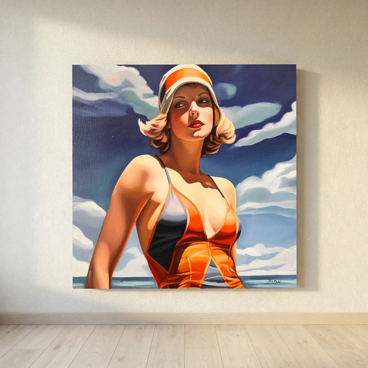 Baigneuse au Bonnet Rouge Canvas