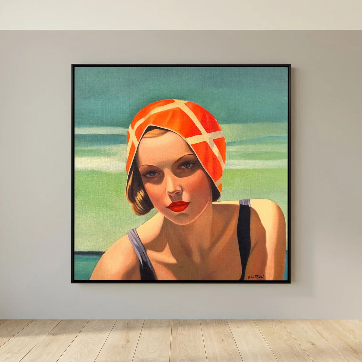 Baigneuse à la Plage Canvas