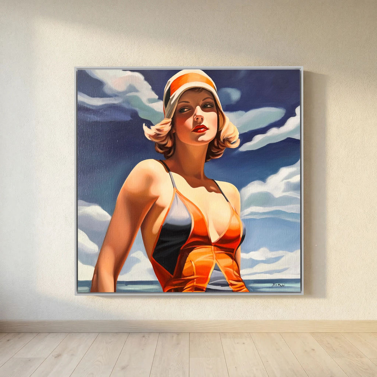Baigneuse au Bonnet Rouge Canvas