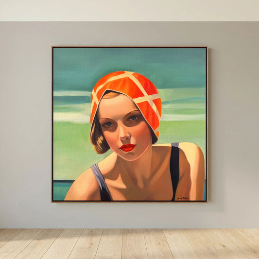 Baigneuse à la Plage Canvas