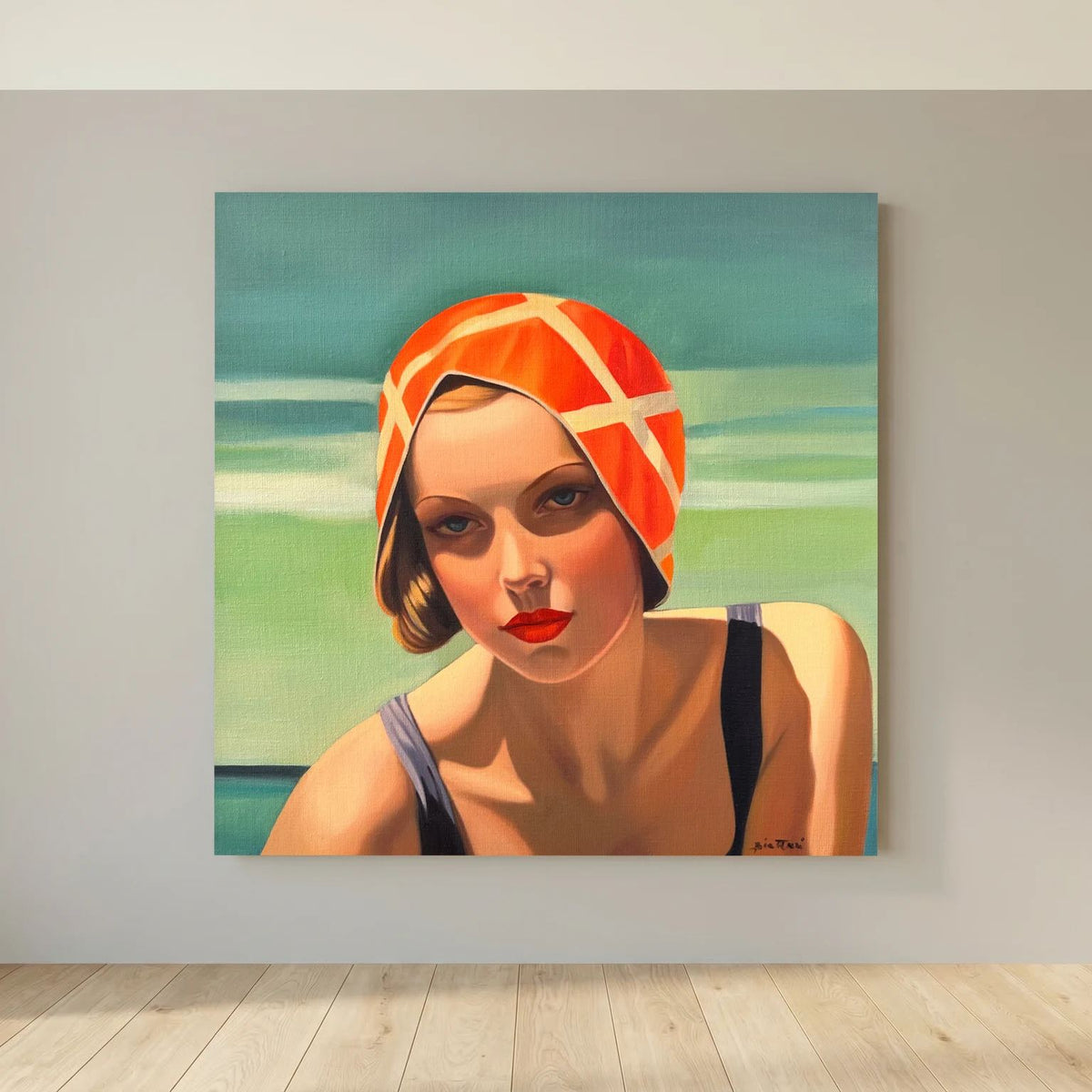 Baigneuse à la Plage Canvas