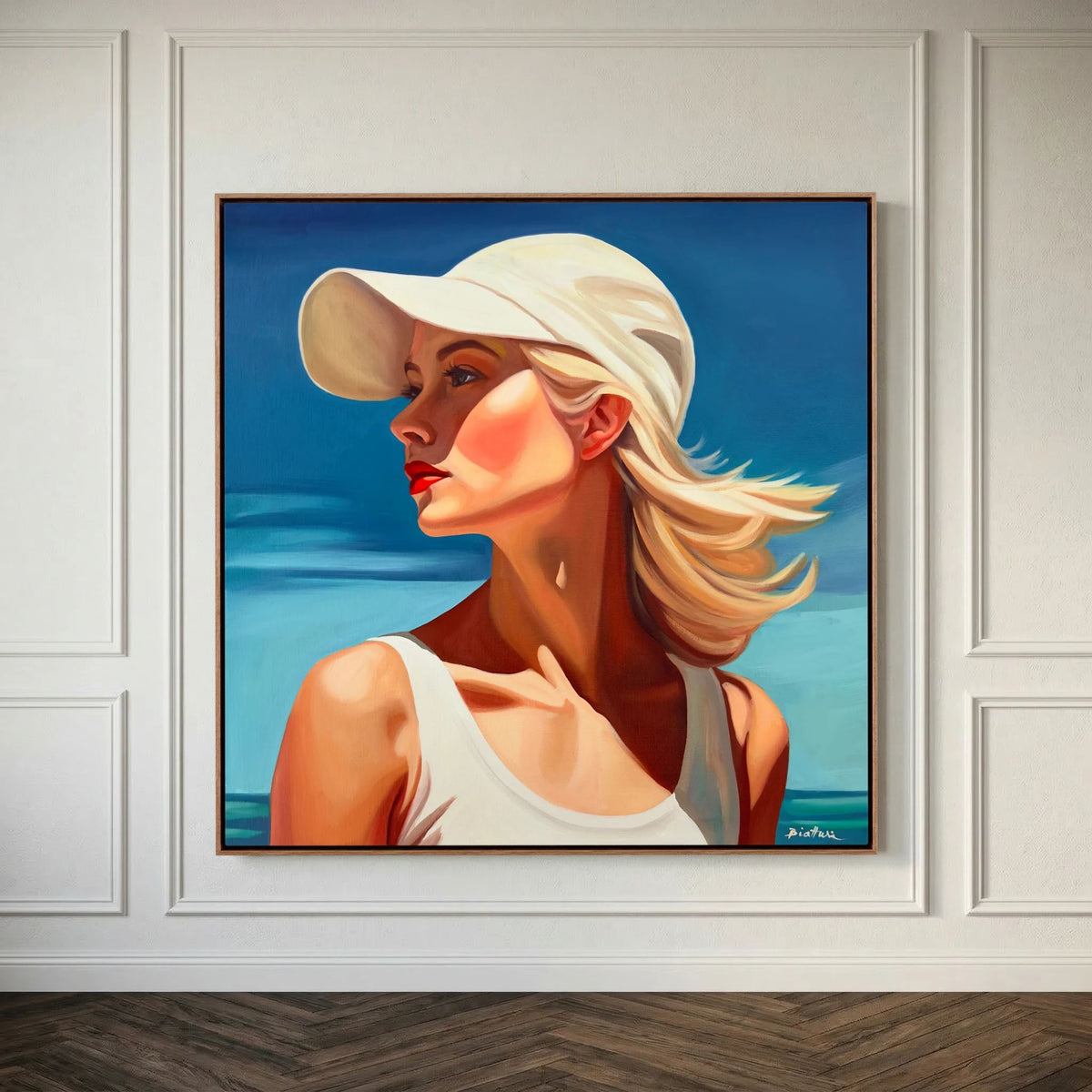 Belle Fille à la Plage Canvas