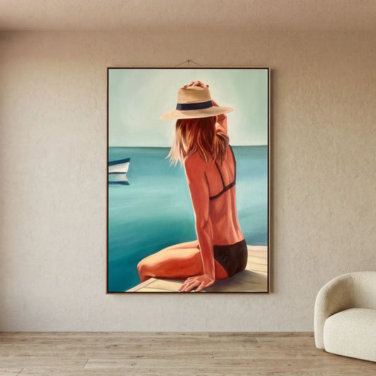 Fille au Chapeau Canvas