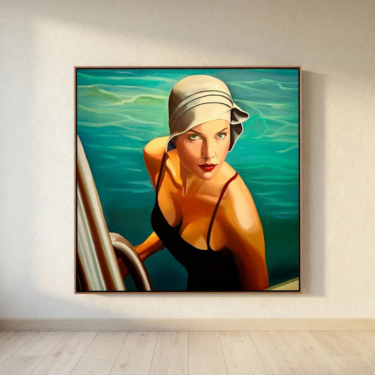 Au Piscine Canvas