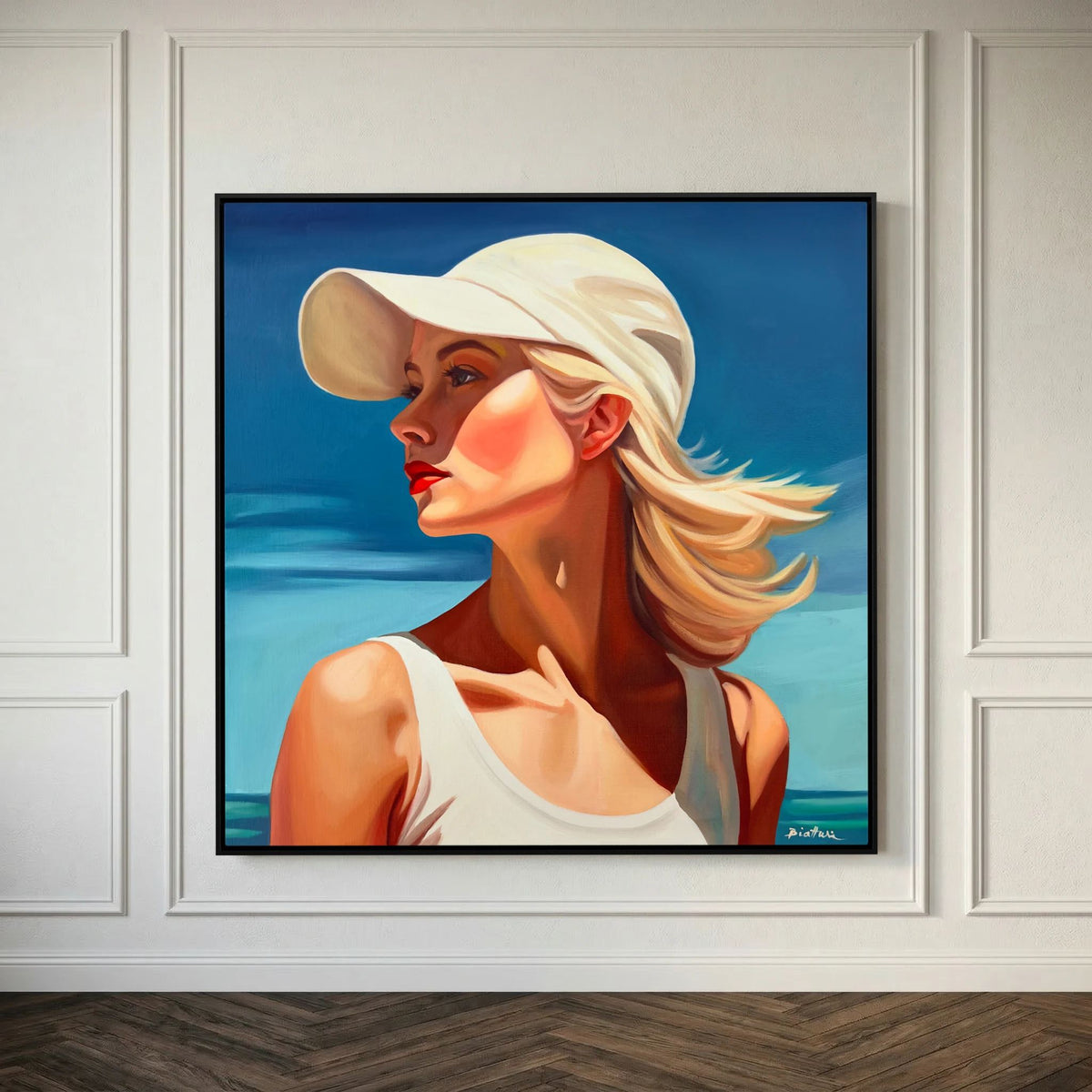 Belle Fille à la Plage Canvas